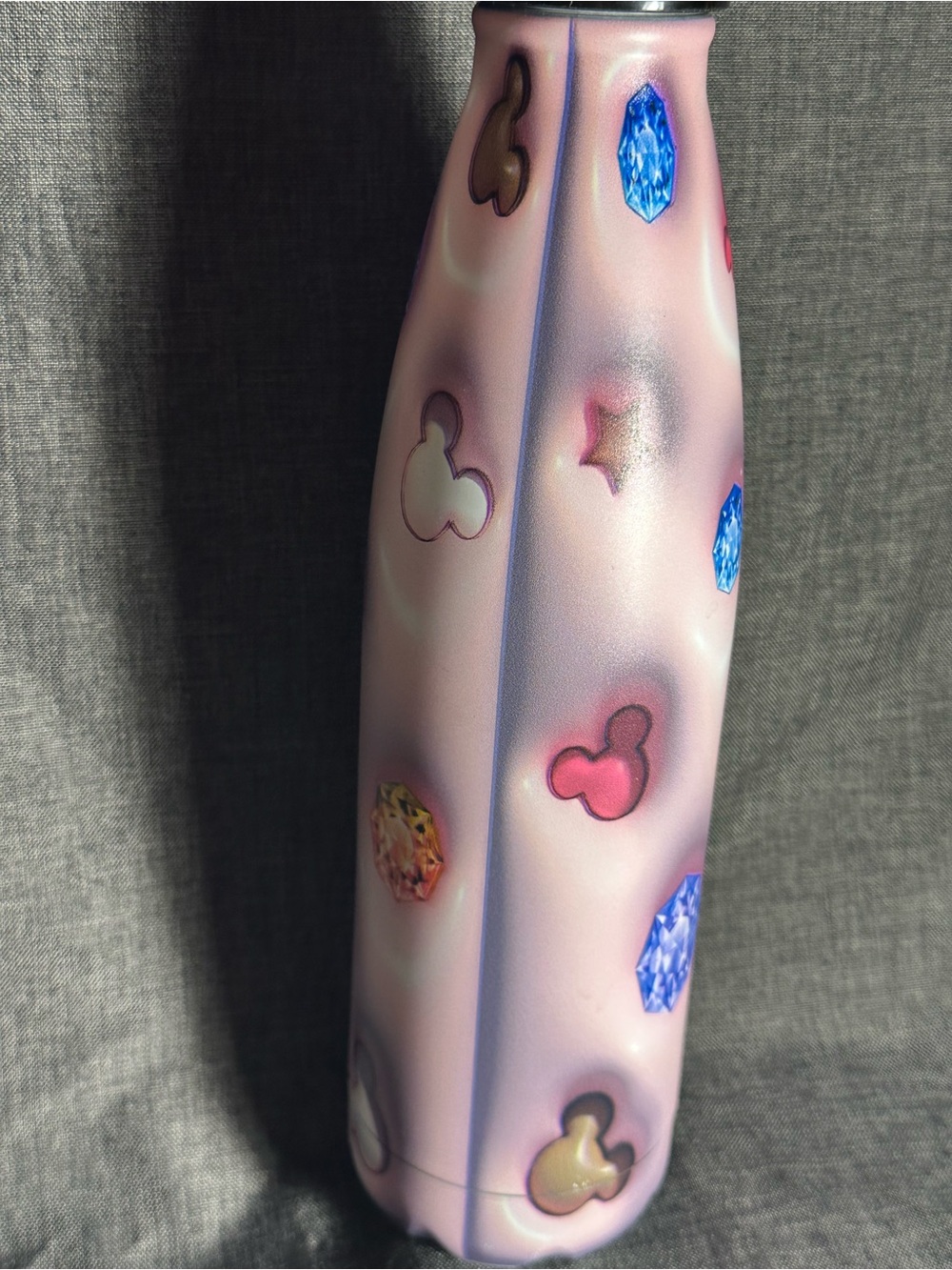 Grumpy Stainless Steel Water Bottle - Pink - Picture 3 of 8